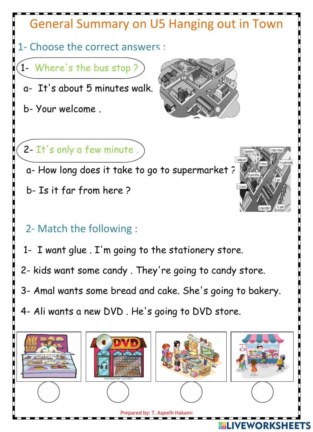 General Summary on hanging out in town