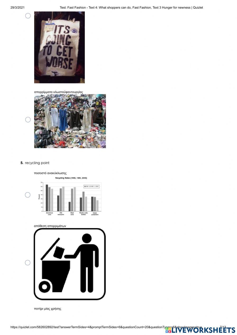 Fast Fashion Vocabulary Quiz on Quizlet