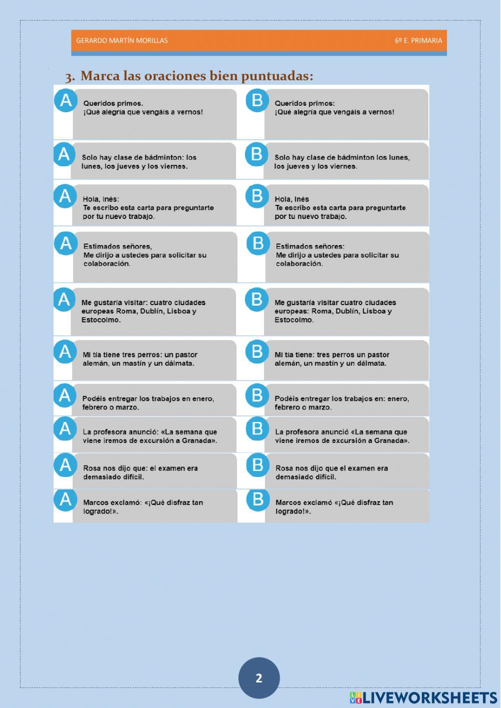 Taller de ortografía. Ficha 12.