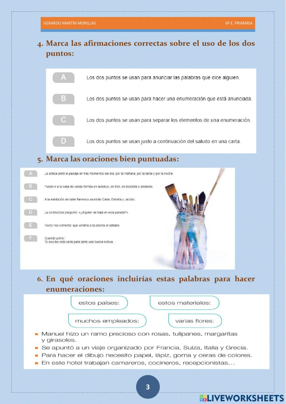 Taller de ortografía. Ficha 12.