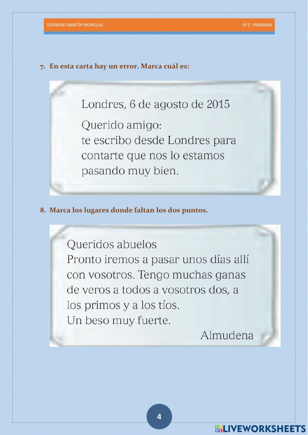 Taller de ortografía. Ficha 12.