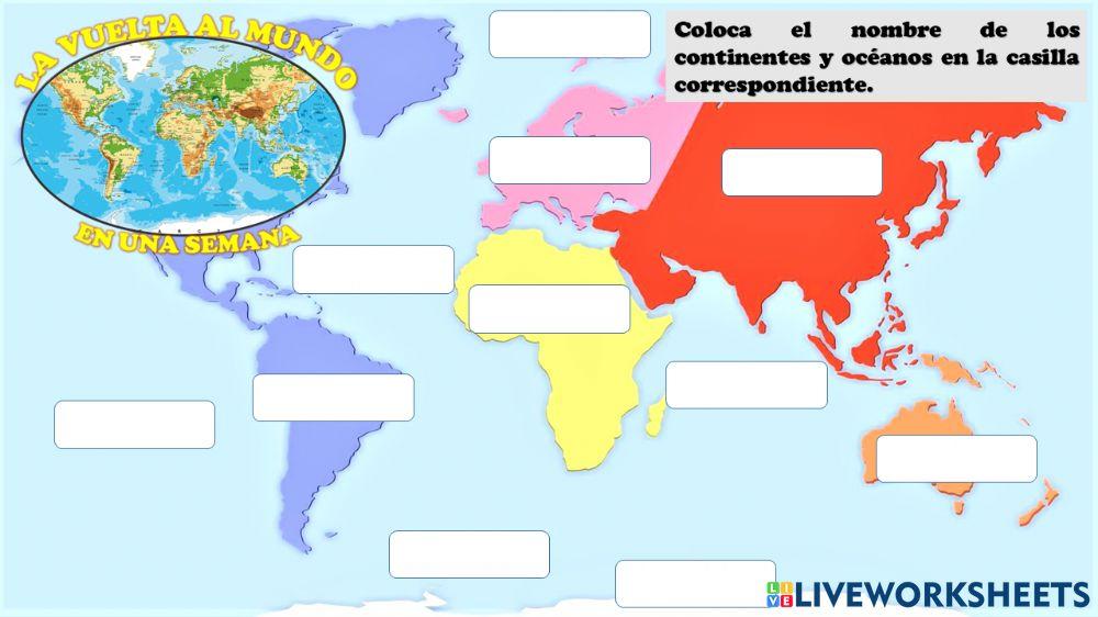 Los continentes y los océanos