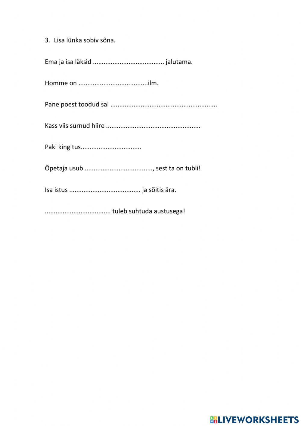 Kellesse?Millesse? Kuhu?Kelleta?Milleta?