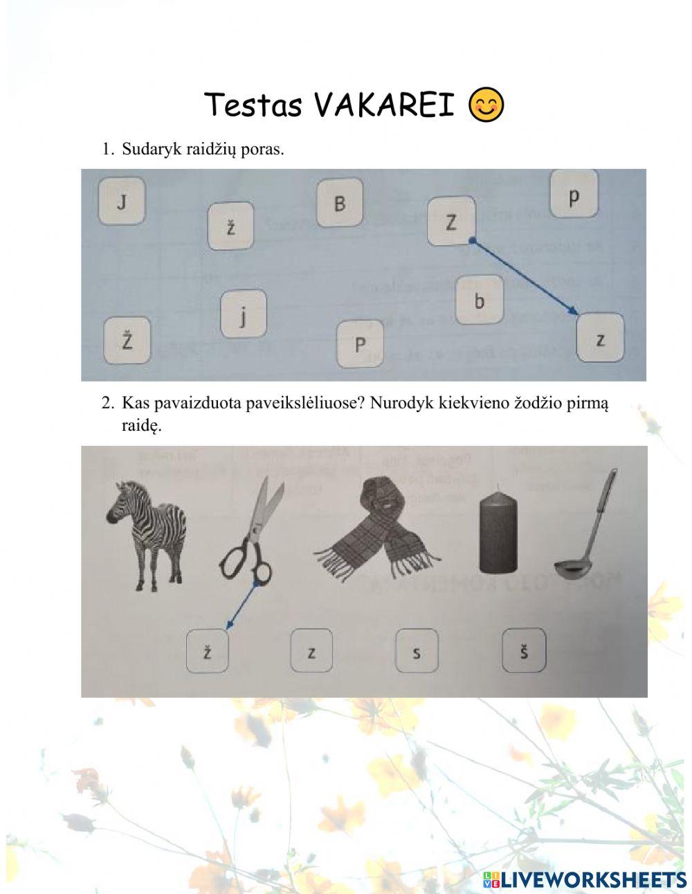 Testas Vakarei SKAITAU IR MOKAUSI SUPRASTI TEKSTĄ