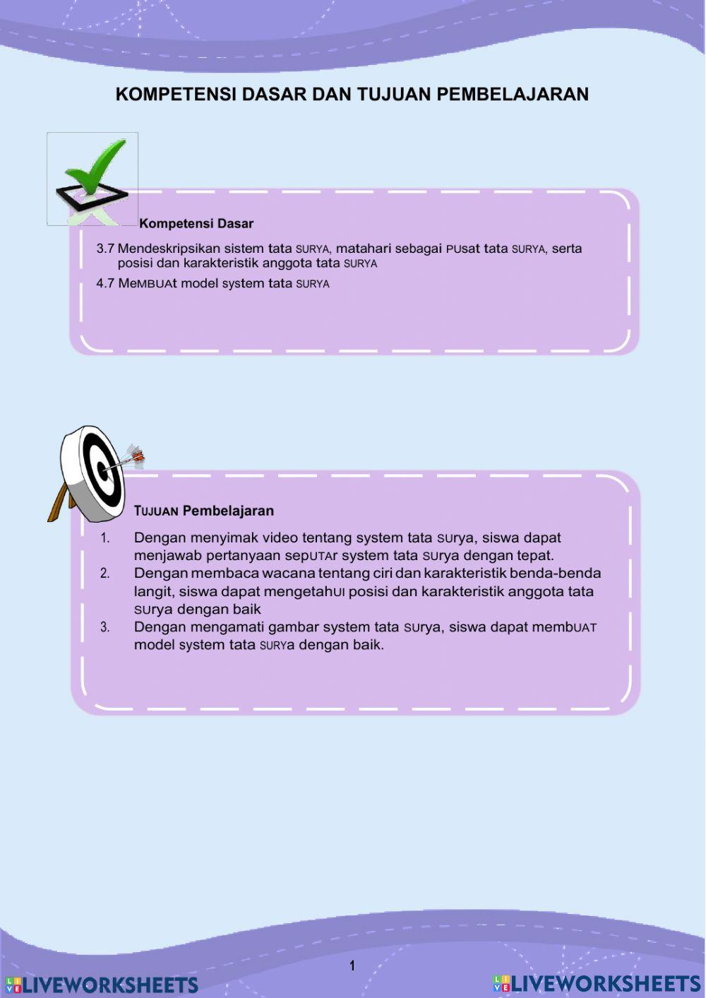 Sistem Tata Surya-Planet dan Ciri-cirinya