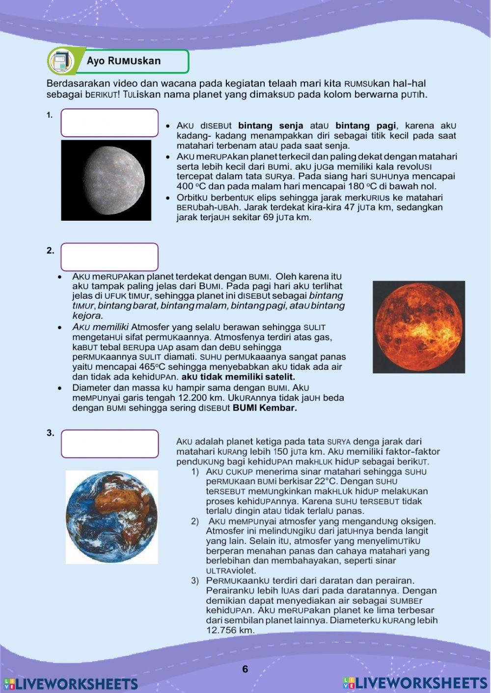 Sistem Tata Surya-Planet dan Ciri-cirinya