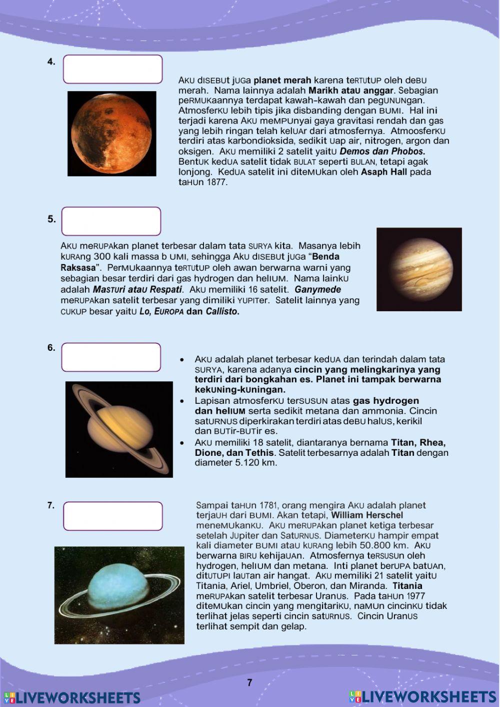 Sistem Tata Surya-Planet dan Ciri-cirinya