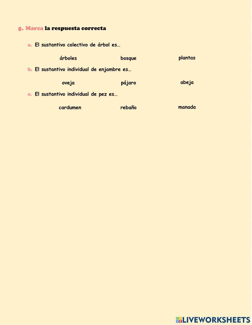 SUSTANTIVO COLECTIVO E INDIVIDUAL