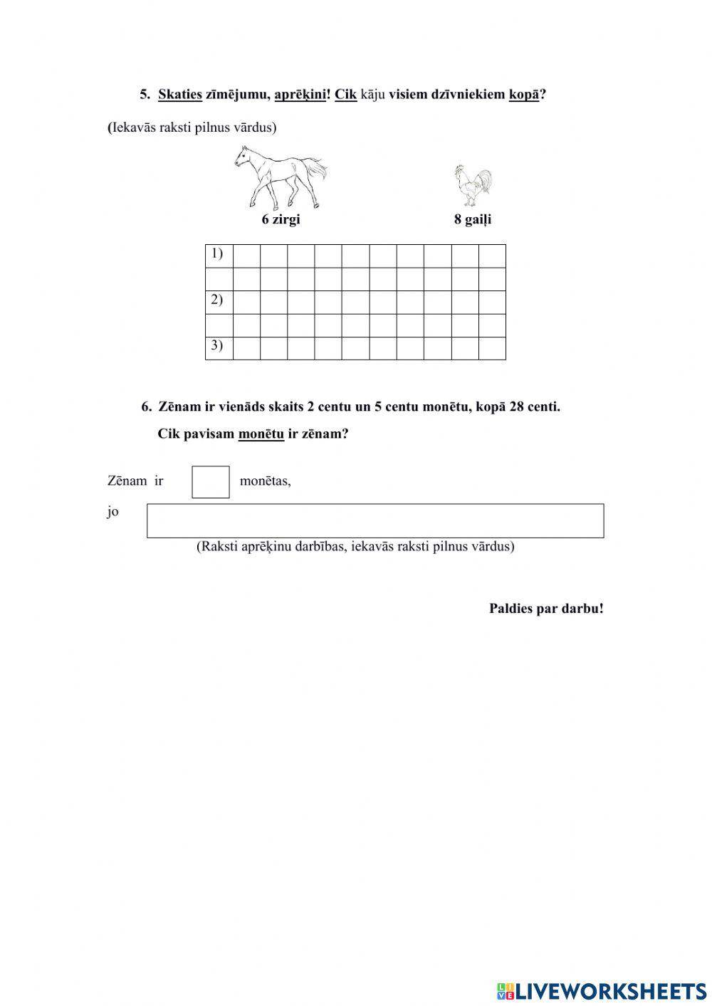 Reizinām 1, 2, 3, 4, 5