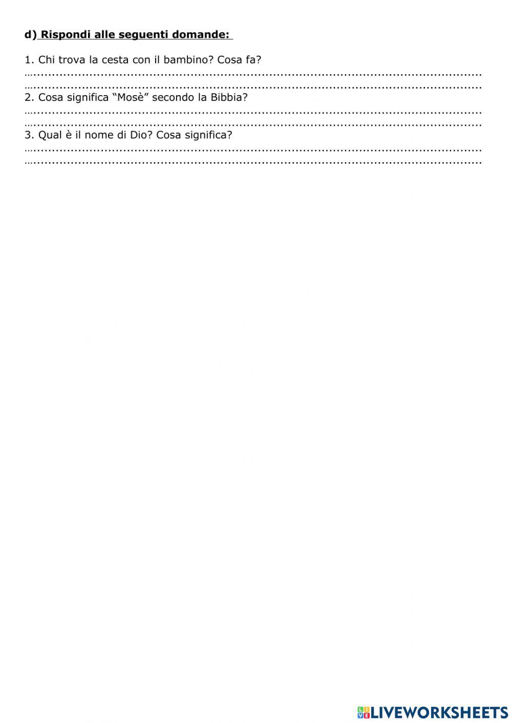 Mosè e la pasqua ebraica