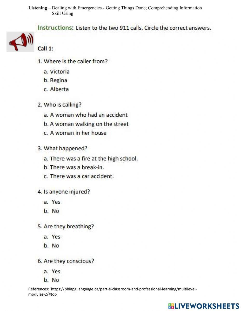 Dealing with Emergencies