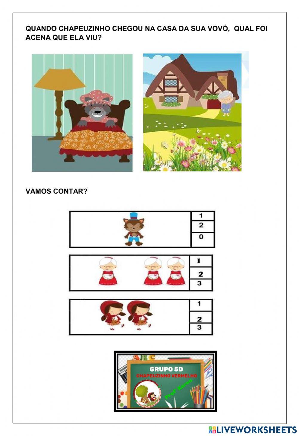 Chapeuzinho vermelho - Numeros