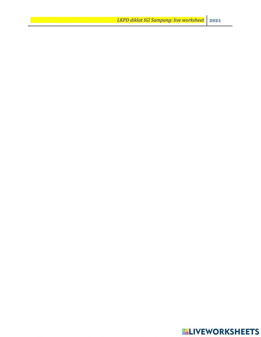 Latihan soal worksheets