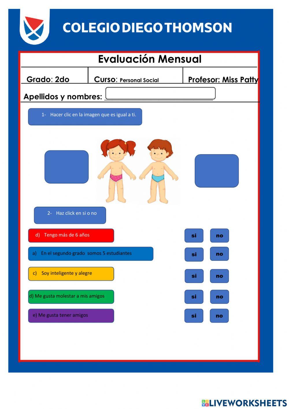 Evaluación de personal social