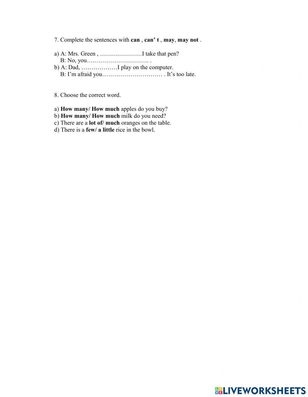 Test paper Module 5