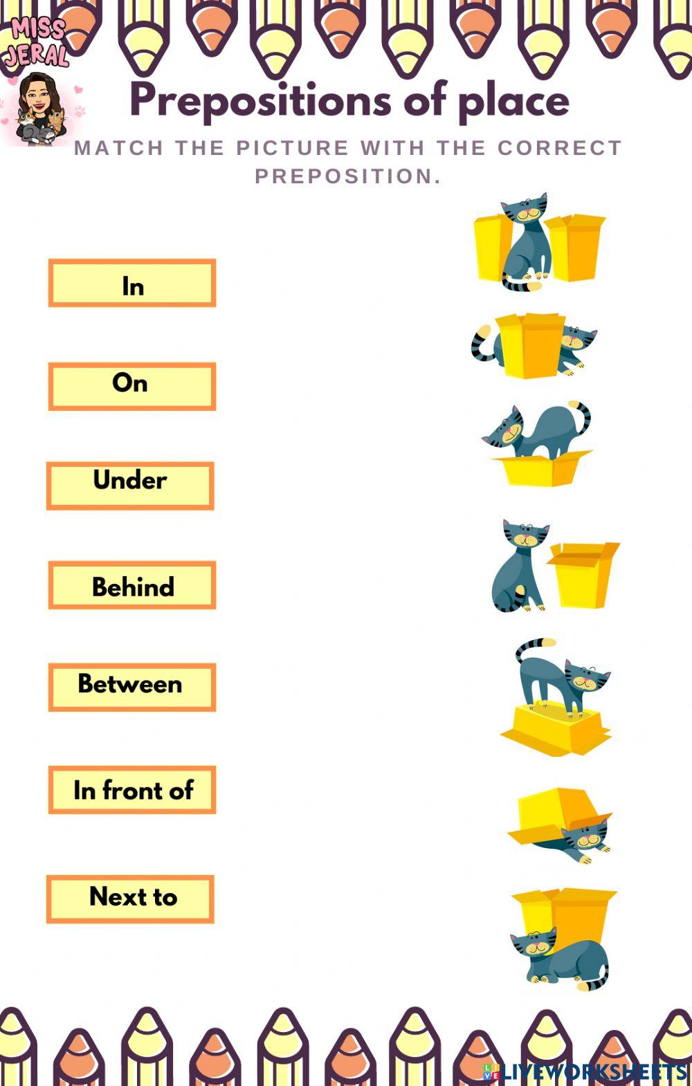 Prepositions of place