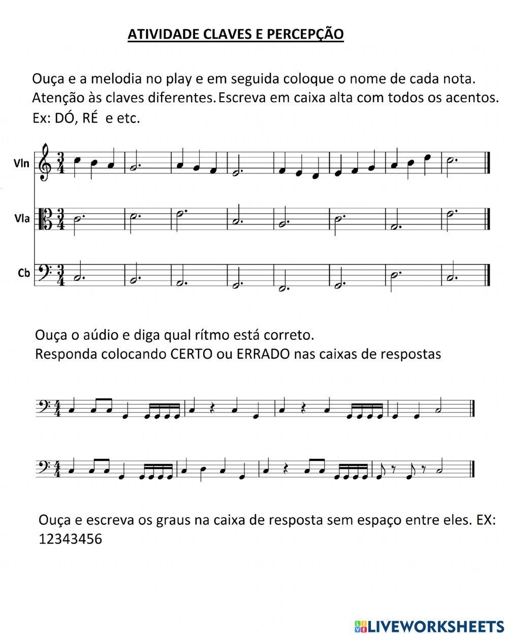 Claves e percepção