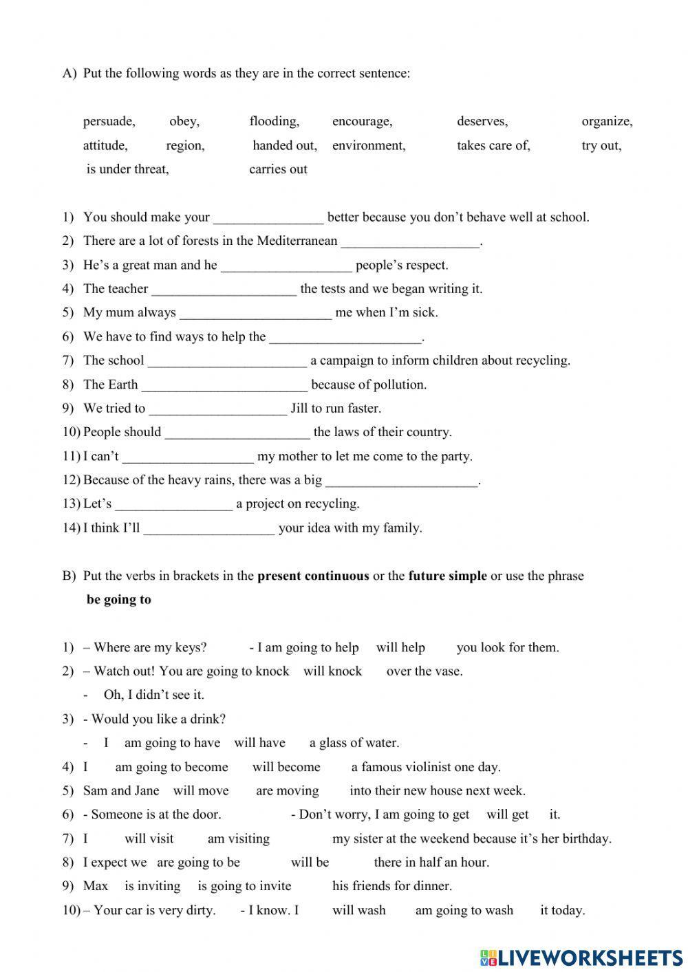 Future tenses- modal verbs