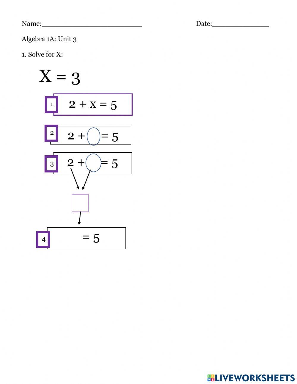 Solve Equations by Replacing X
