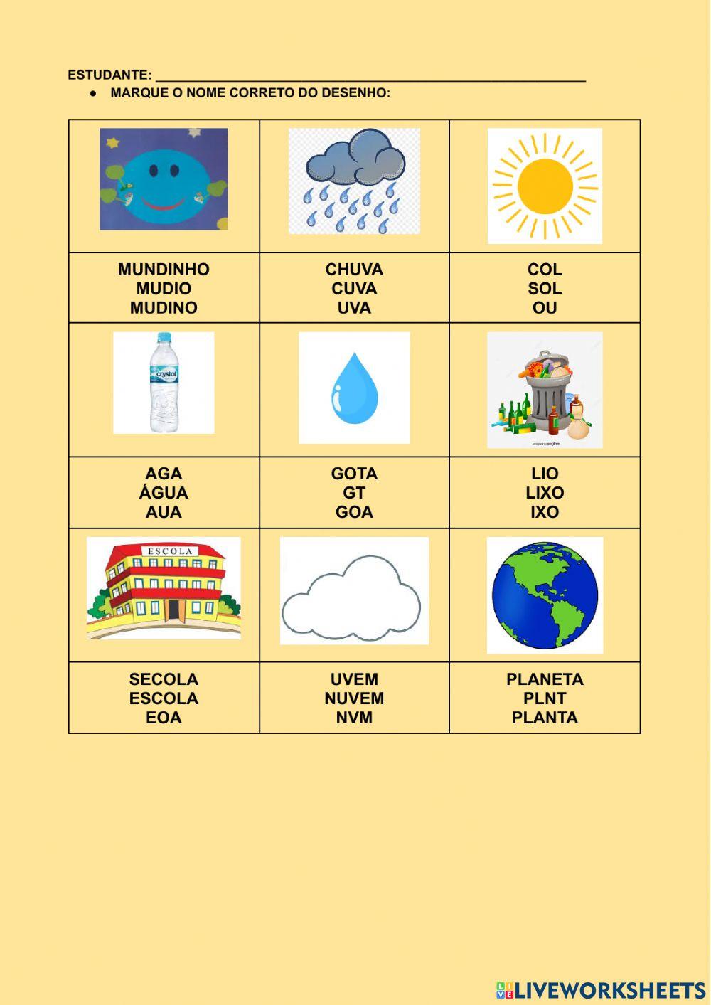 Escolha a palavra correta