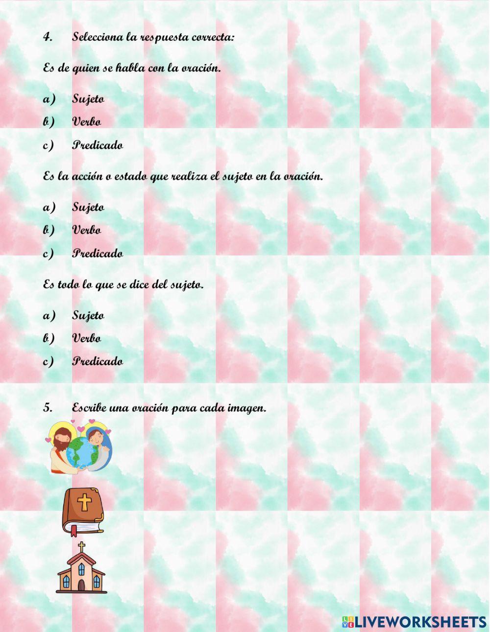 La oración y sus partes