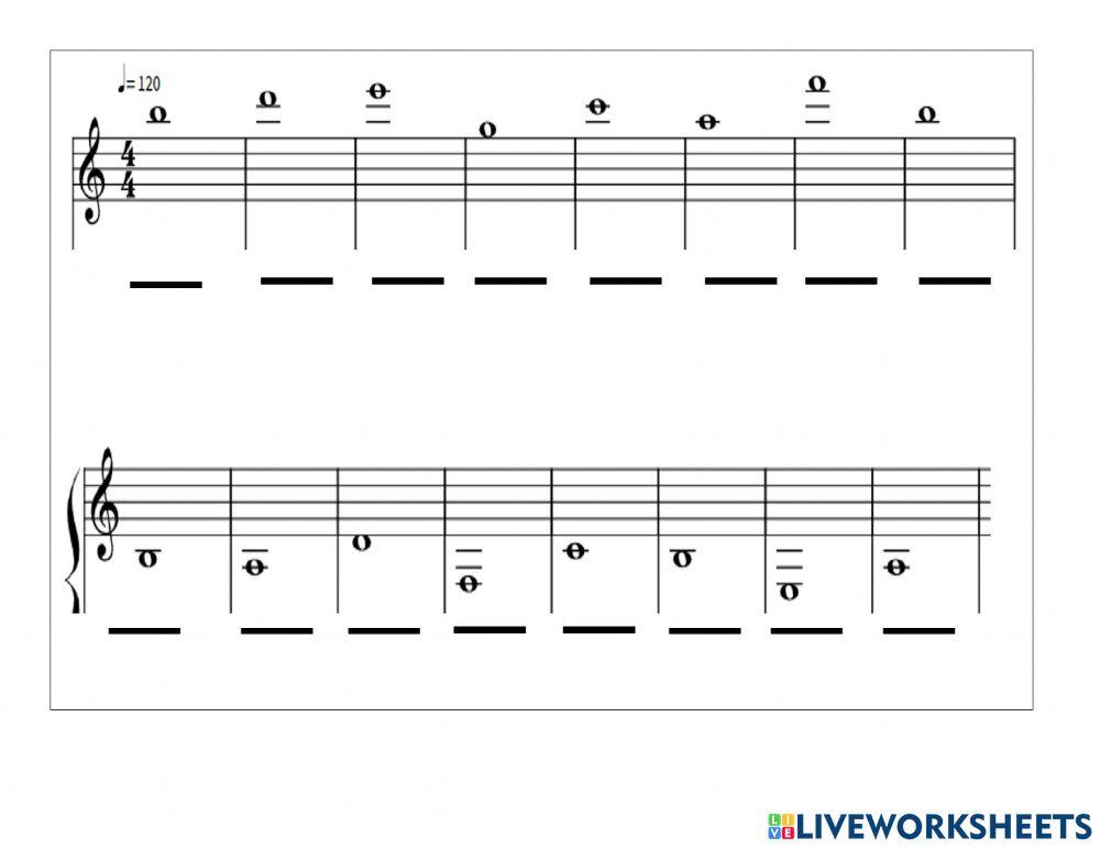 Treble Clef Notes Ledger Lines