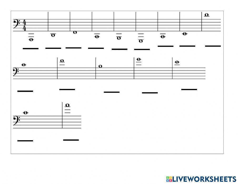 Bass CLef Ledger Lines Identification