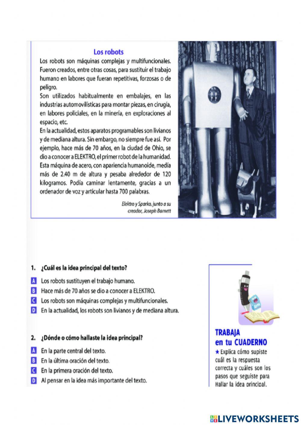 Estrategia de Comprensión Lectora -Idea Principal-