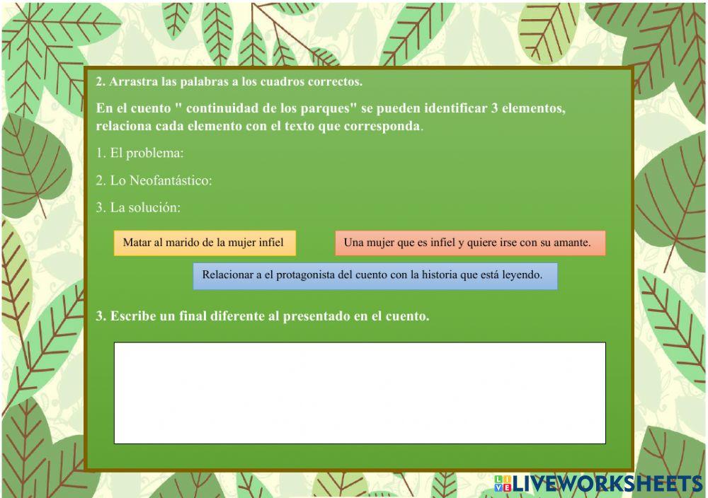 Actividad de arrastar y soltar