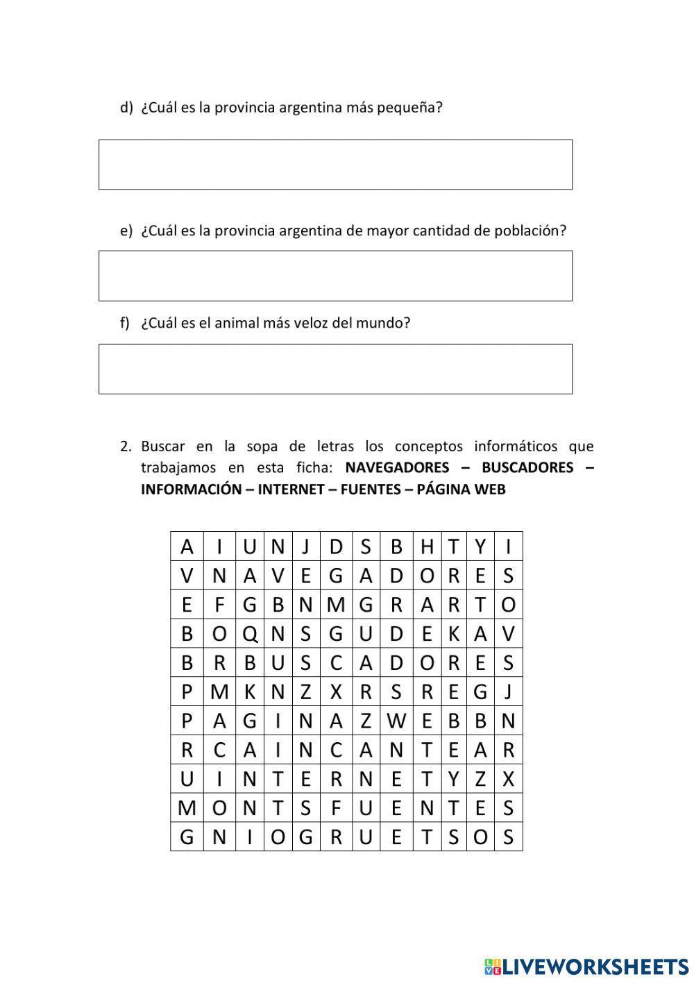 Búsquedas en Internet