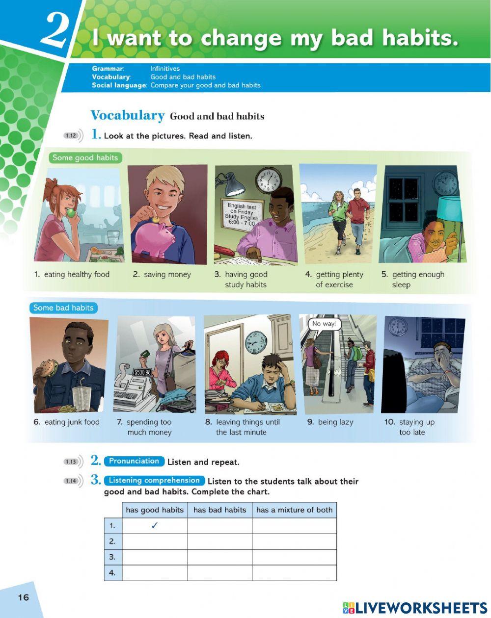 U1S5 - Good and bad habits