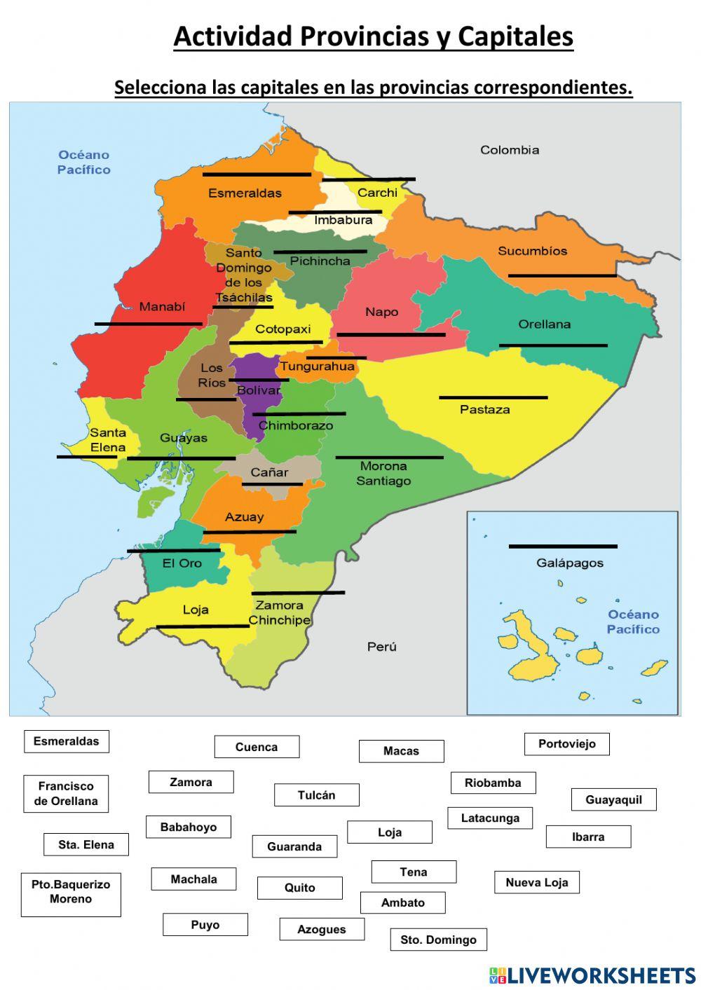 Provincias y Capitales