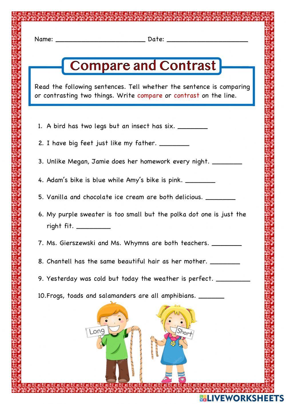 Compare and Contrast Compare and Contrast