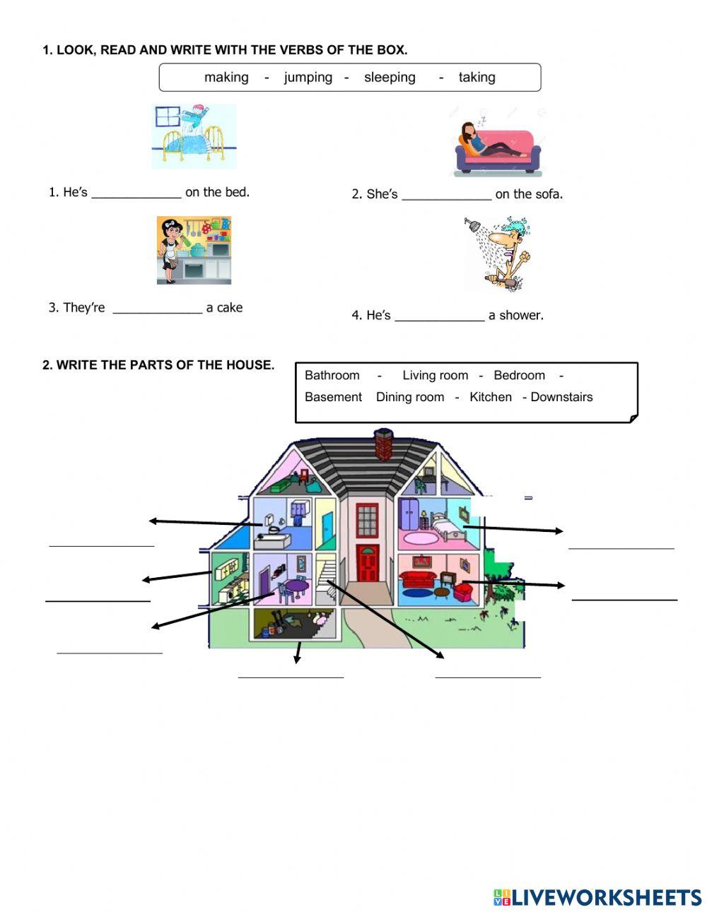 Parts of the house-Activities