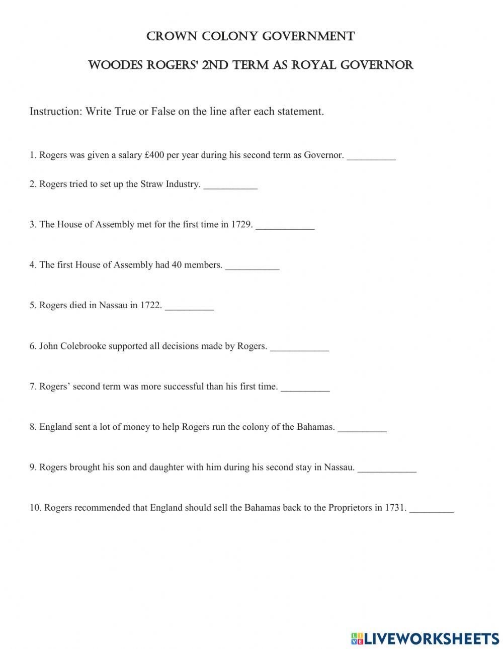 Woodes Rogers Second Term