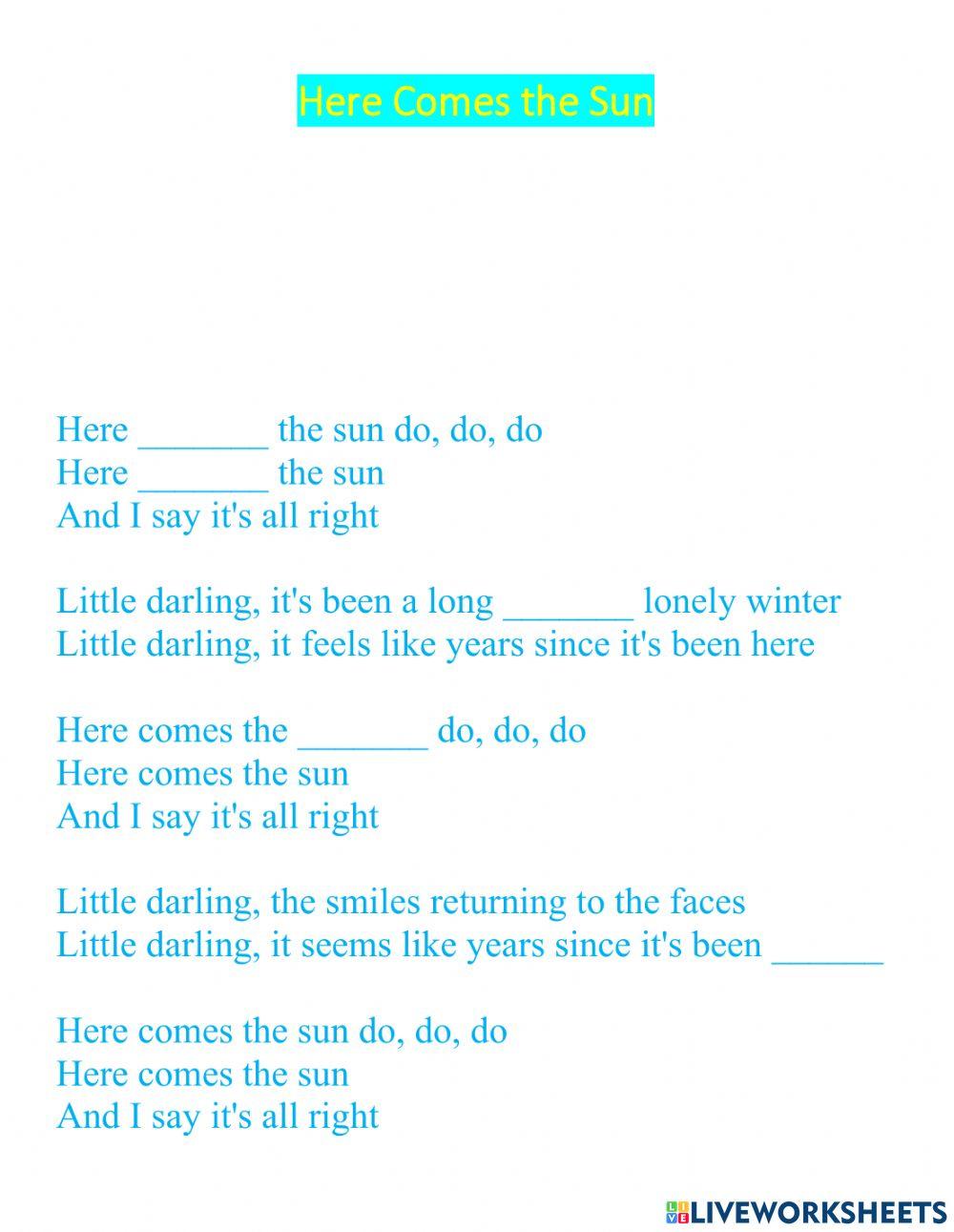 Here Comes the Sun Song