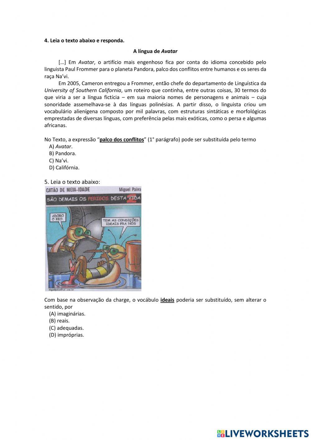 Atividades de Português