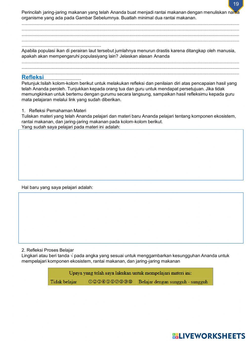 Mahluk hidup dan lingkunganya