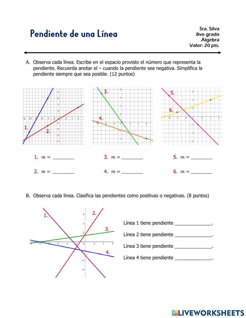 Pendiente de una Línea