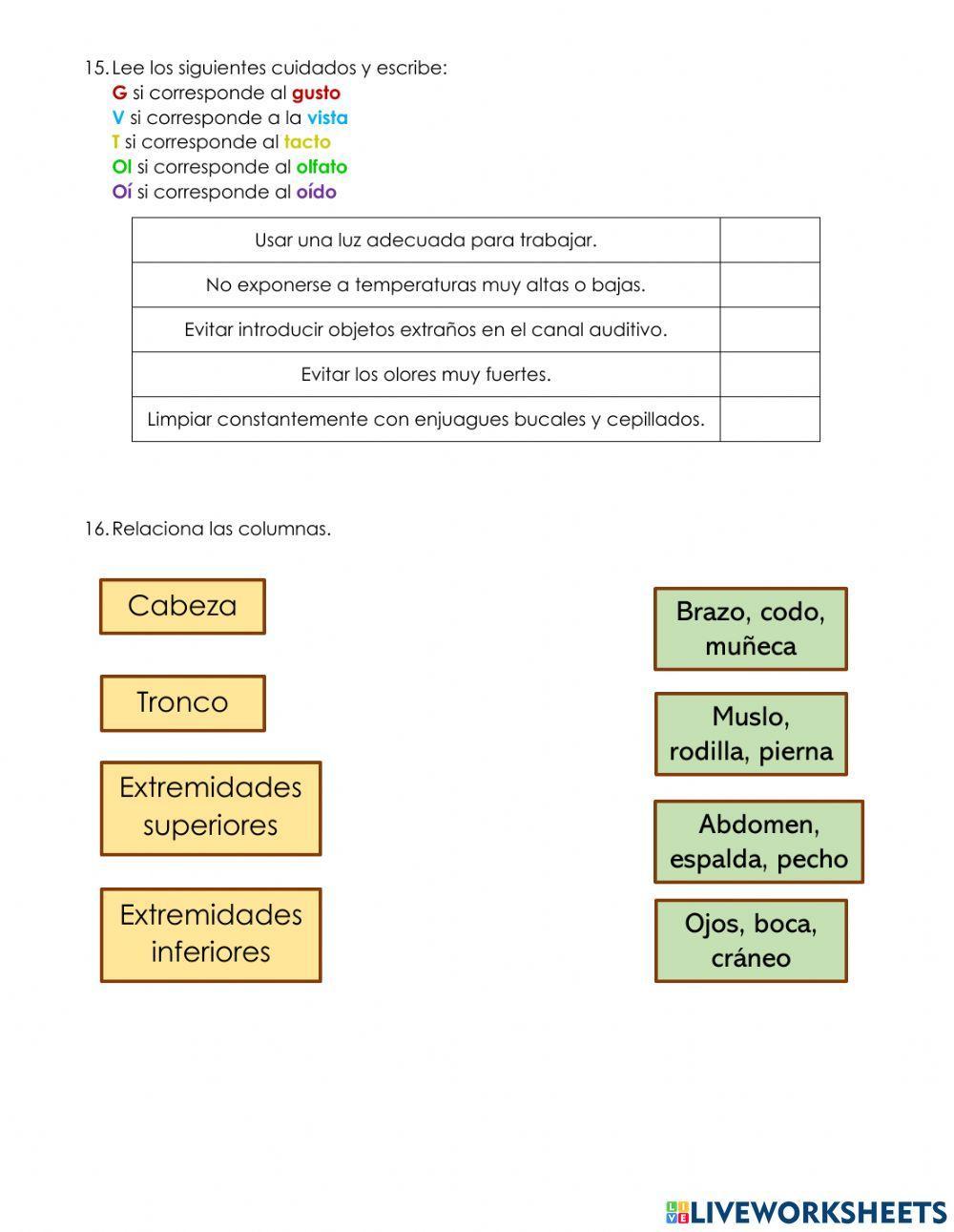 3° Cuestionario Ciencias Naturales