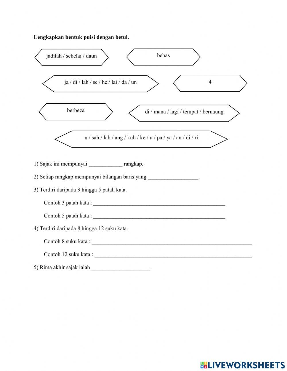 Sajak Kita Umpama Sehelai Daun