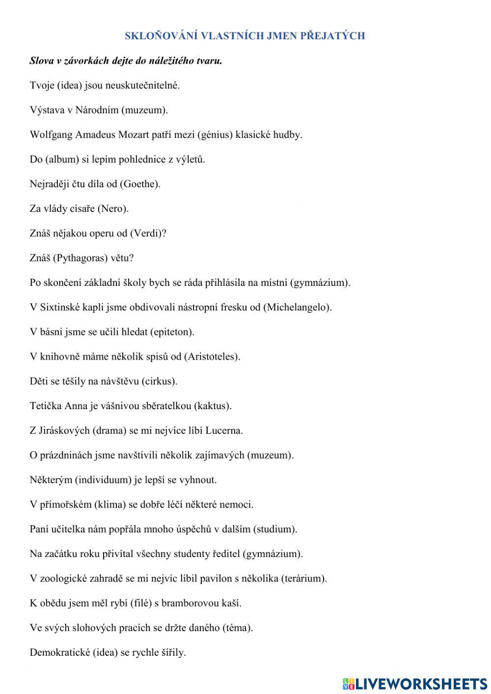 Skloňování jmen přejatých