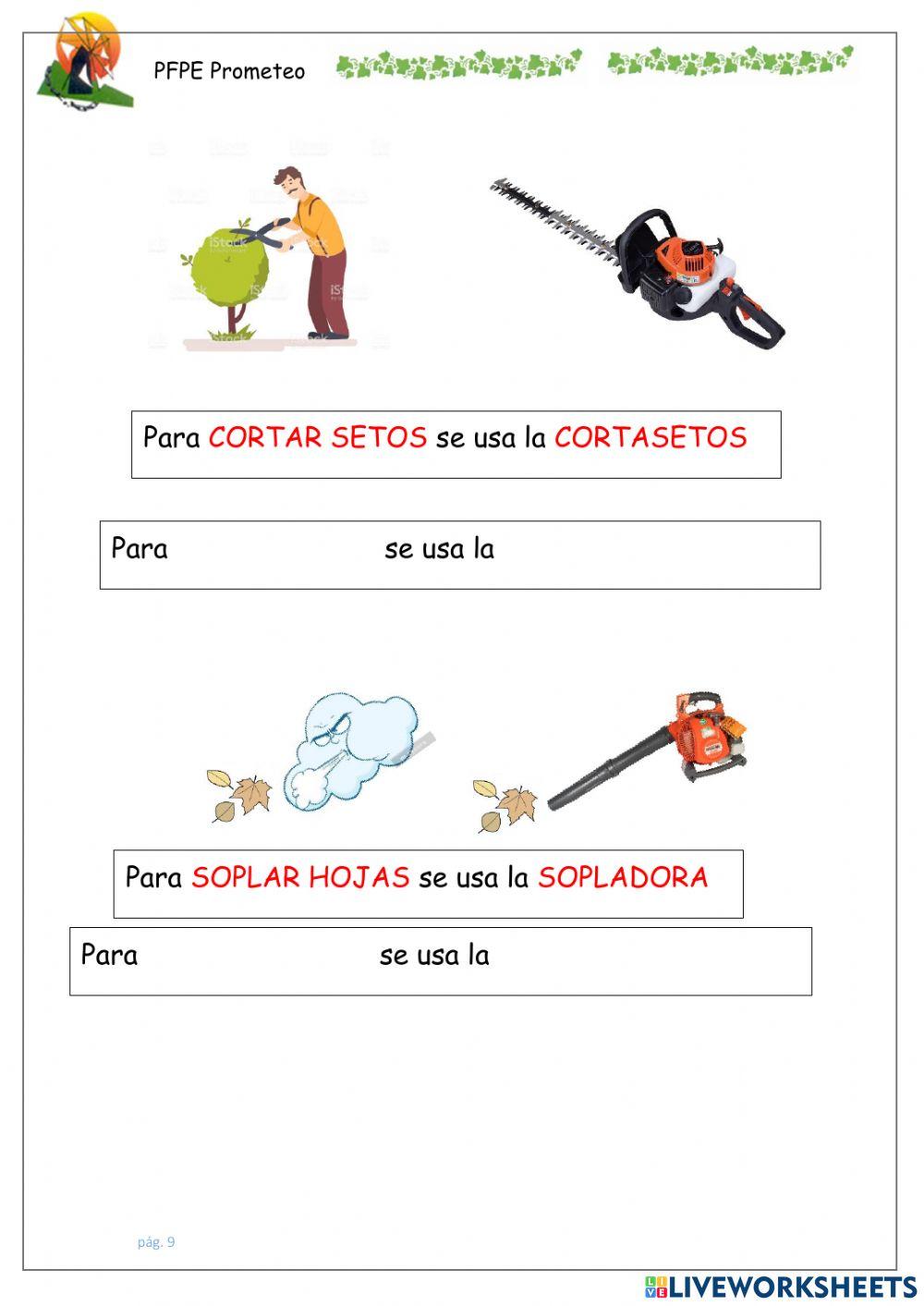 Herramientas y máquinas jardin