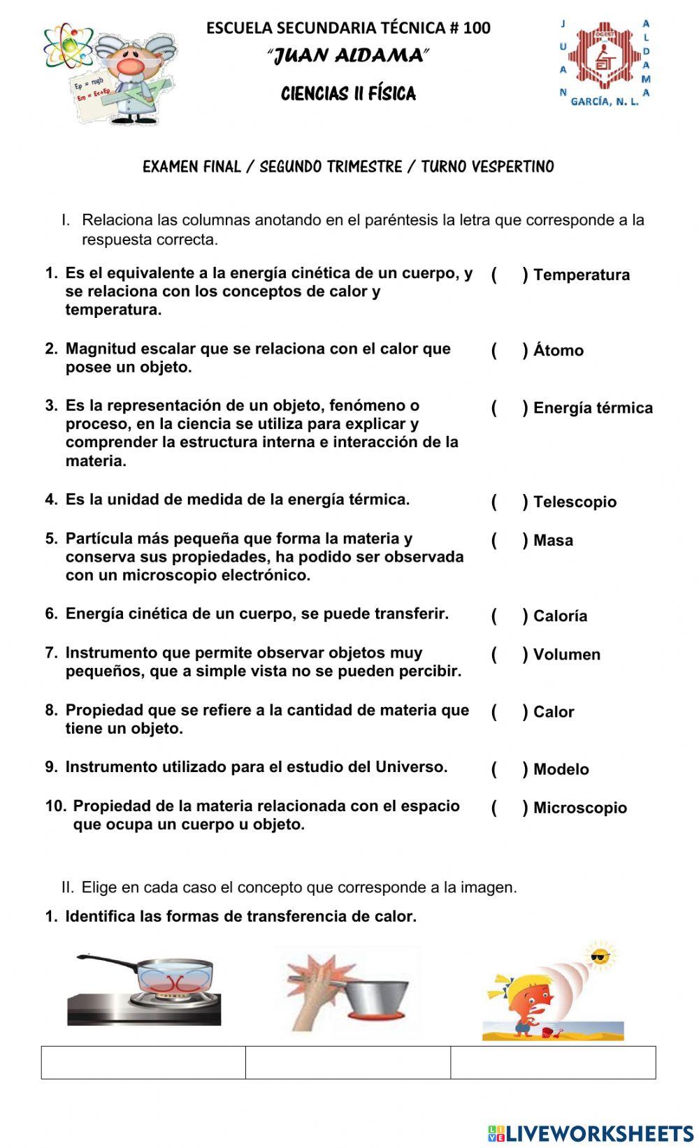 EXAMEN 2do TRIMESTRE-FÍSICA TV