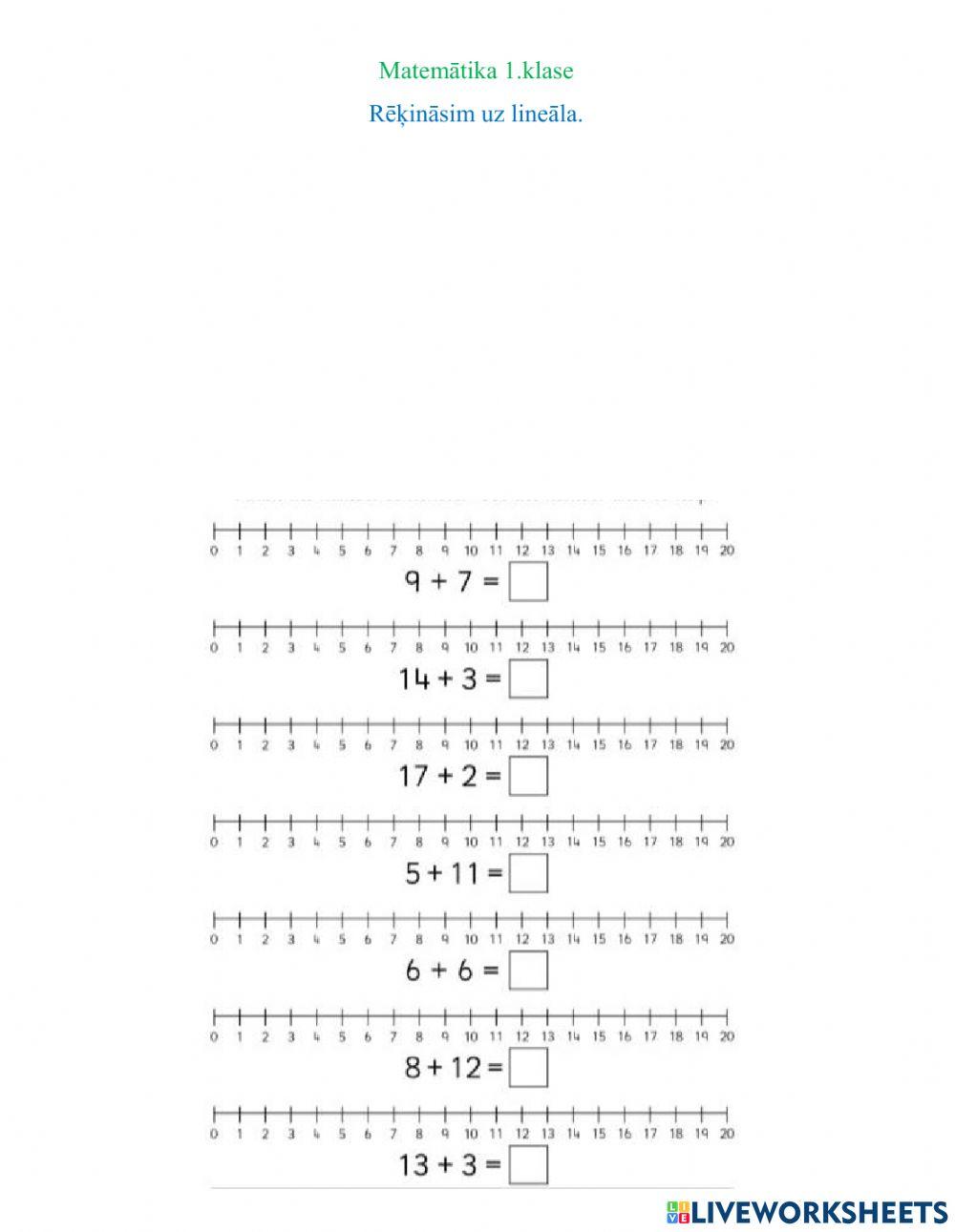 Saskaitīšana uz lineāla