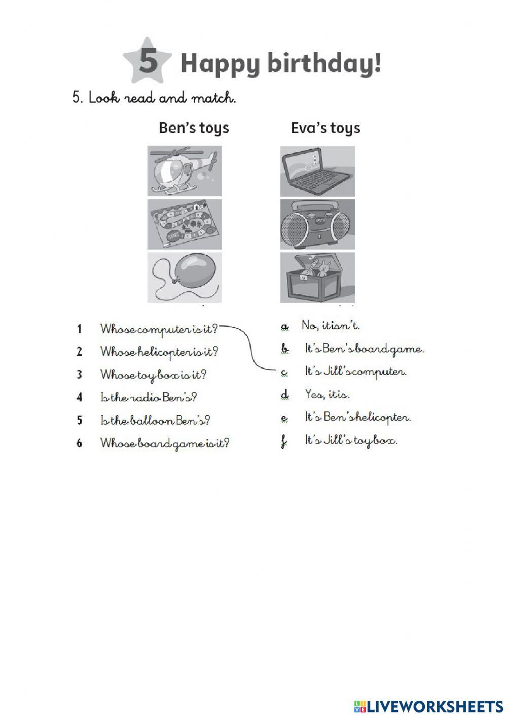 B2. Revision unit 5. Happy Birthday