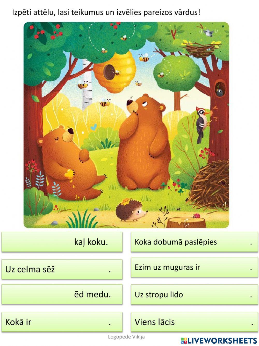 Saliec burtus un lasi teikumus!