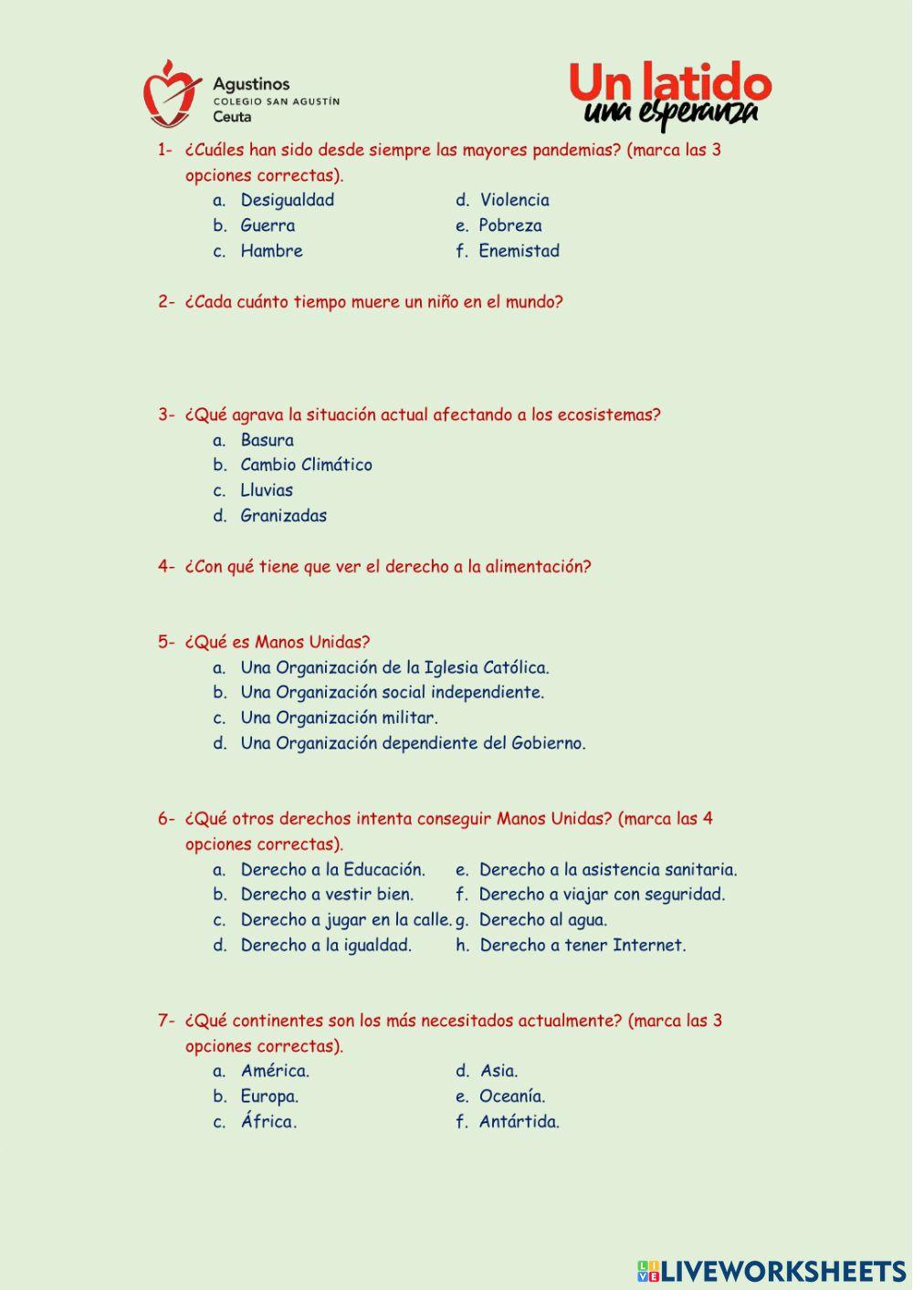 Solidaridad con los más Necesitados