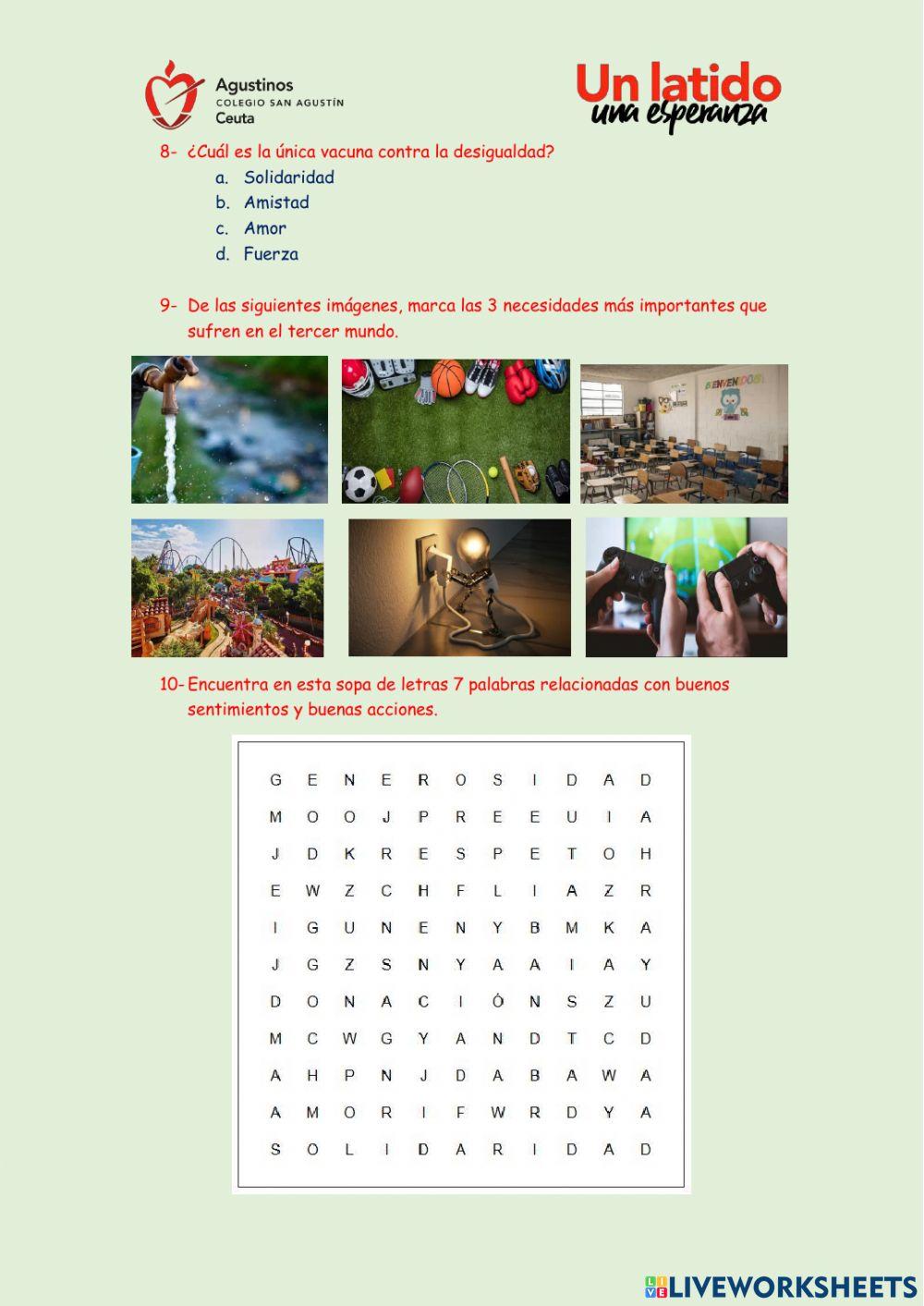 Solidaridad con los más Necesitados