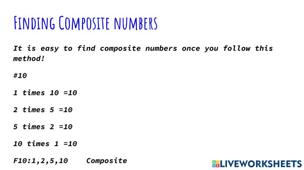 Prime and Composite Numbers